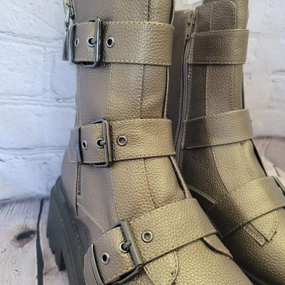 GUESS Women's Valicia Lug Sole Buckle Boots - Picture 3 of 8